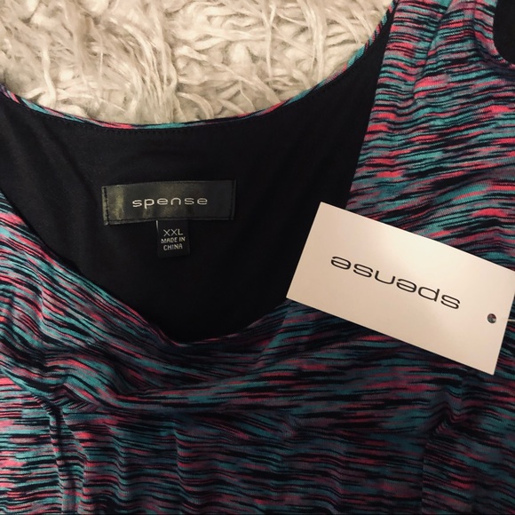 Spense XXL multicolor sleeveless maxi dress - Picture 5 of 7